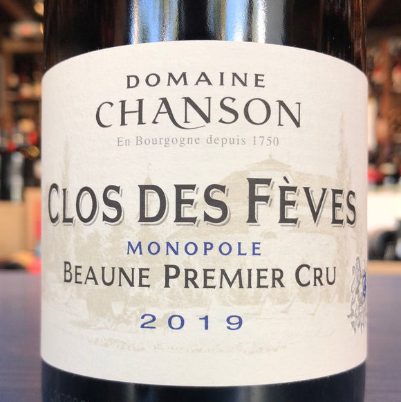 DOMAINE CHANSON CLOS DES FEVES MONOPOLE BEAUNE 1ER CRU 2019