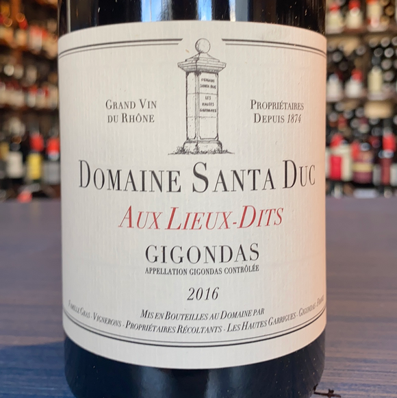 DOMAINE SANTA DUC GIGONDAS AUX LIEUX DITS 2016